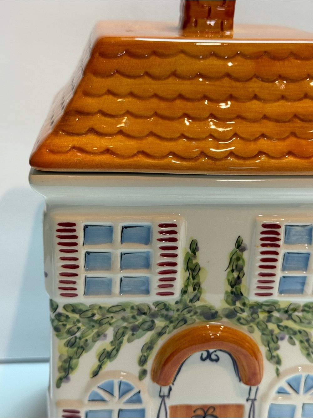 Dario Farrucci Designs House Shaped Handpainted Cookie Jar - Picture 2 of 12